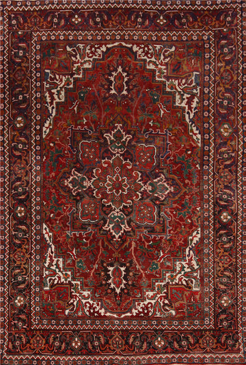 Vintage Wool Heriz Persian Area Rug 8x11