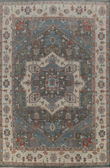 Geometric Wool Oushak Indian Area Rug 9x12