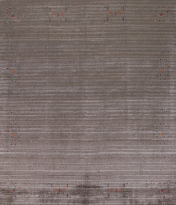 Tribal Silk Gabbeh Oriental Square Rug 10x10