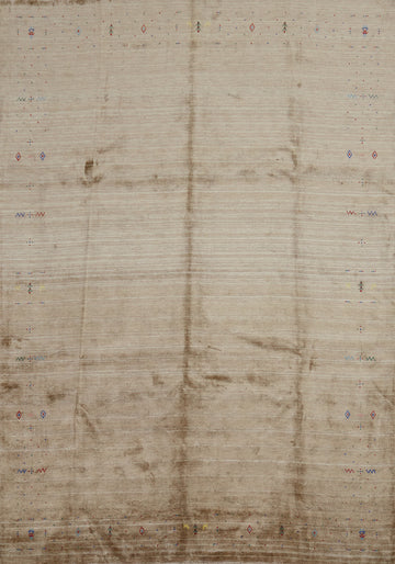 Earth Tone Silk Gabbeh Oriental Area Rug 9x12