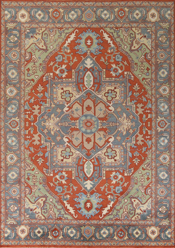 Geometric Heriz Serapi Indian Area Rug 9x12
