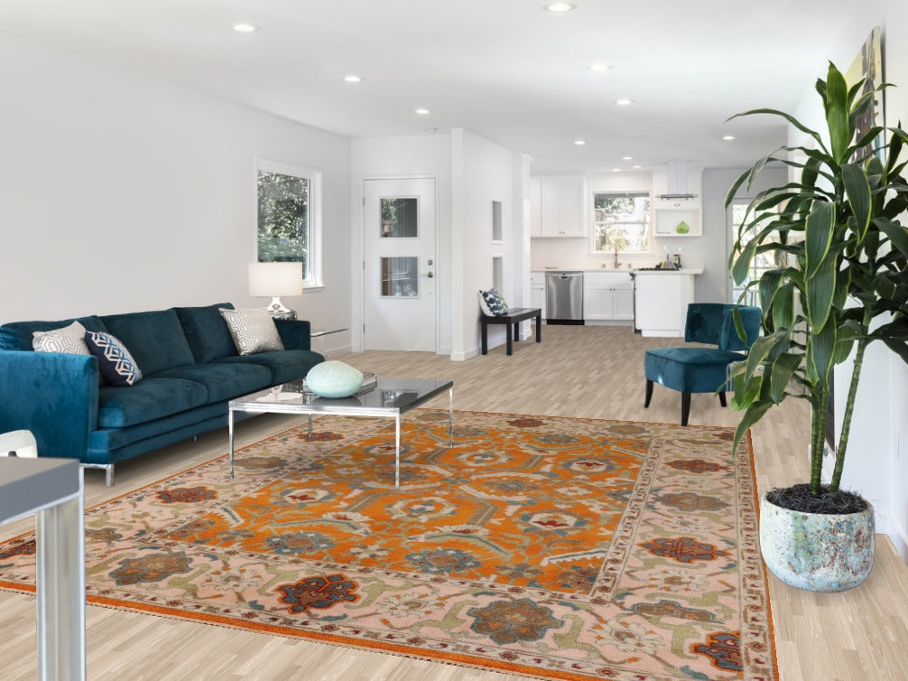 Handmade Wool Heriz Serapi Indian Area Rug 8x10