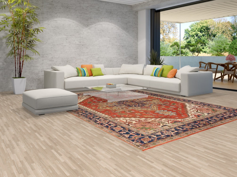 Geometric Heriz Serapi Indian Area Rug 9x12