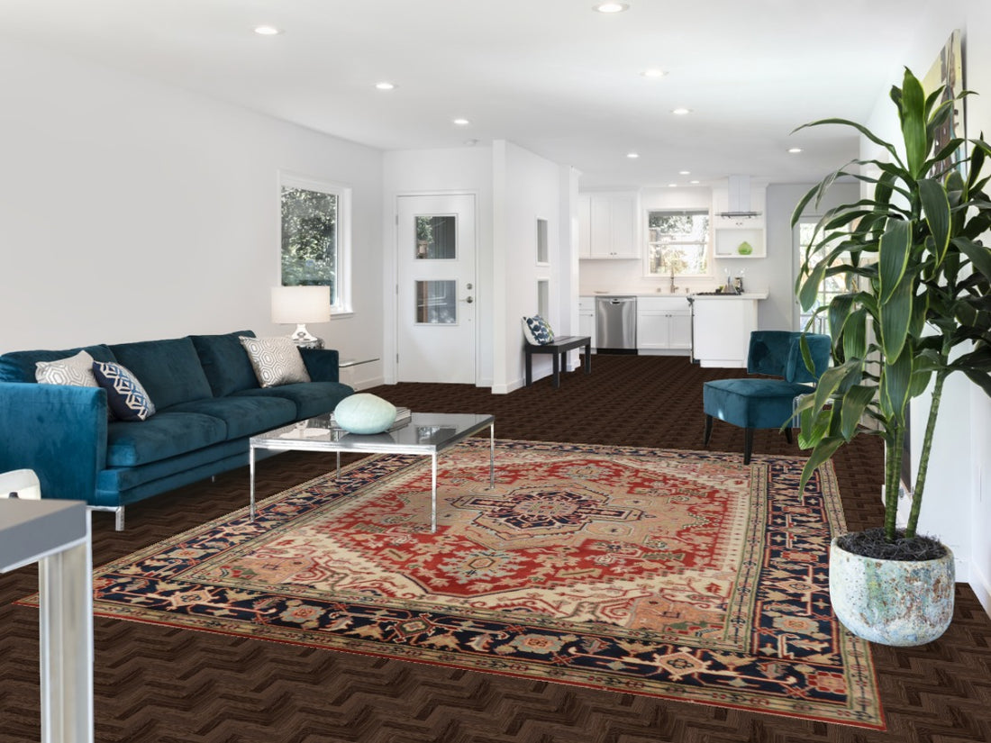 Geometric Heriz Serapi Indian Area Rug 8x10