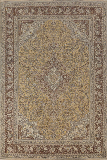 Vintage Wool Floral Tabriz Persian Area Rug 8x11