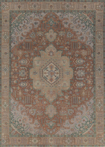 Geometric Wool Tabriz Persian Area Rug 10x13