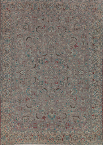 All-Over Floral Tabriz Persian Area Rug 10x13