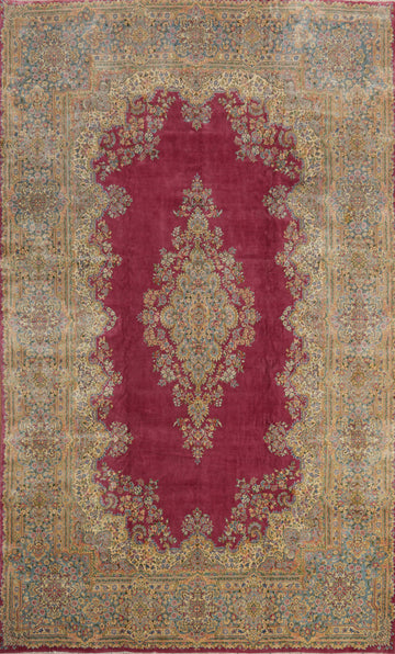 Vegetable Dye Kerman Persian Large Rug 12x18
