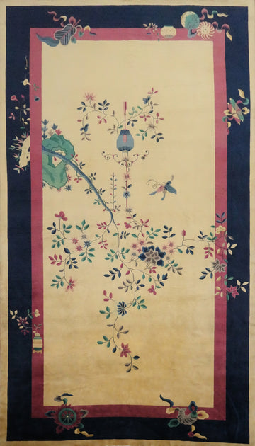 Vegetable Dye Art Deco Chinese Large Rug 10x17