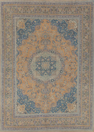 Traditional Floral Mashad Persian Area Rug 9x12