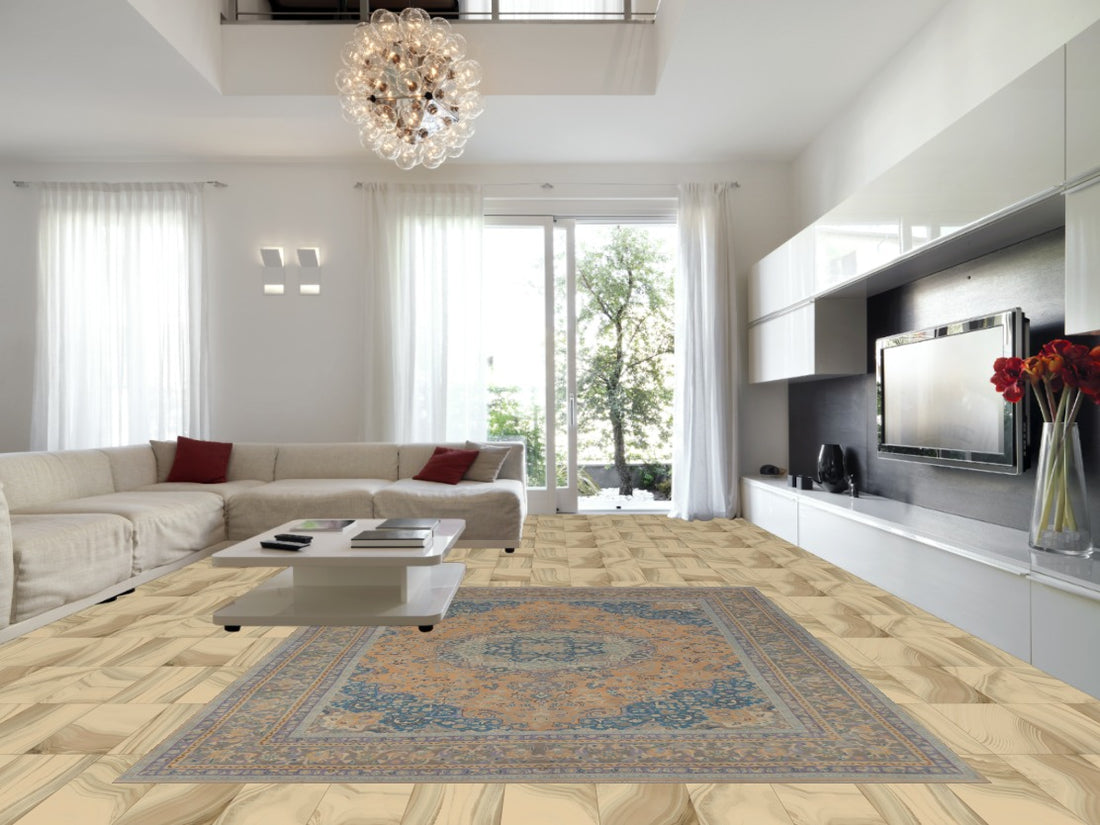 Traditional Floral Mashad Persian Area Rug 9x12