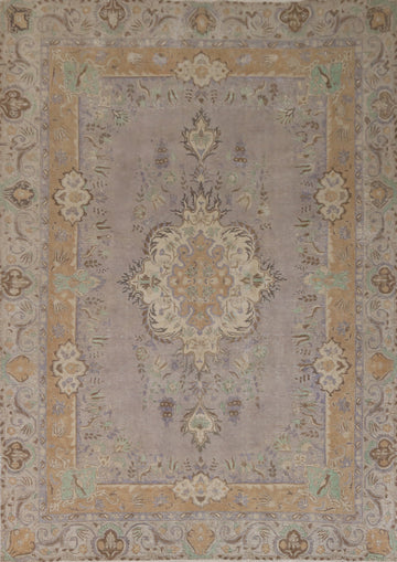 Purple Wool Tabriz Persian Area Rug 8x11