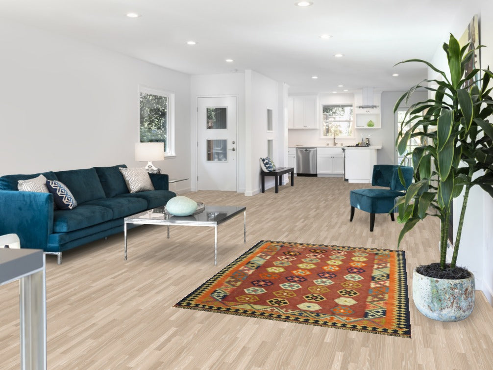 Vegetable Dye Kilim Qashqai Persian Rug 4x6