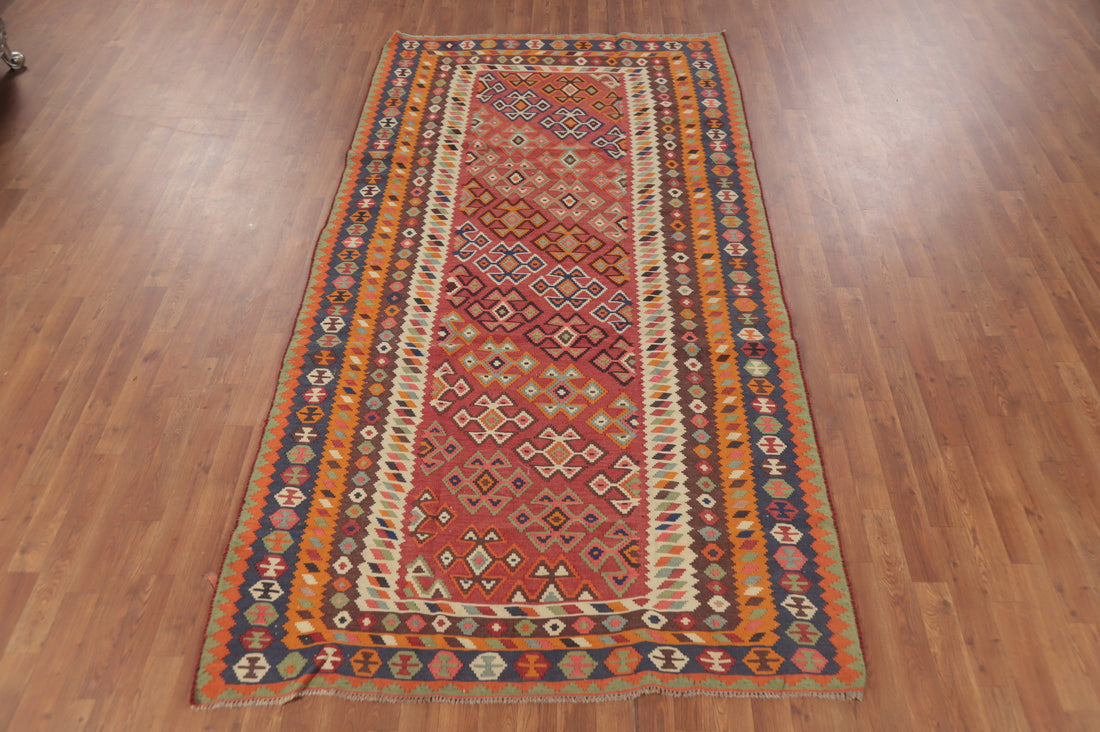 Vegetable Dye Kilim Qashqai Persian Area Rug 5x9