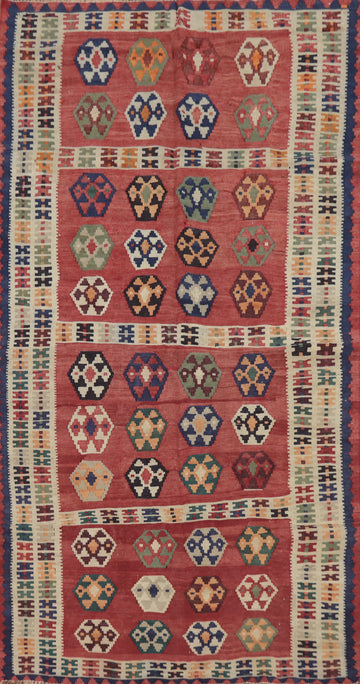 Vegetable Dye Kilim Qashqai Persian Rug 3x6