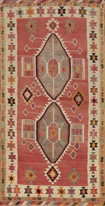 Vegetable Dye Kilim Qashqai Persian Area Rug 5x9