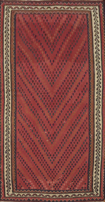 Vegetable Dye Kilim Qashqai Persian Area Rug 5x10