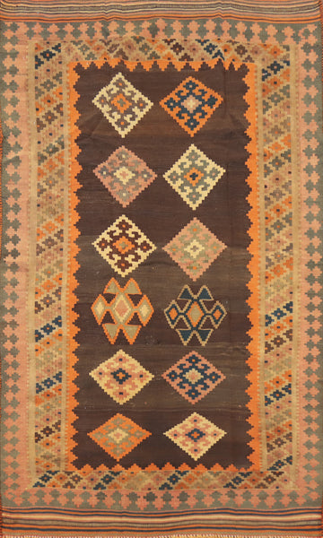 Vegetable Dye Kilim Qashqai Persian Rug 5x7