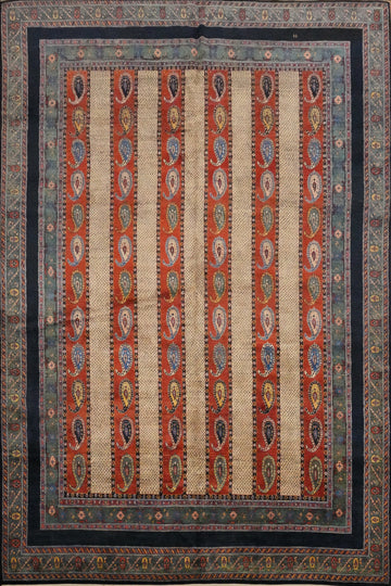 Vegetable Dye Qashqai Persian Large Rug 10x14