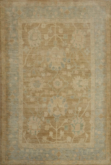 Handmade Wool Oushak Turkish Rug 5x7