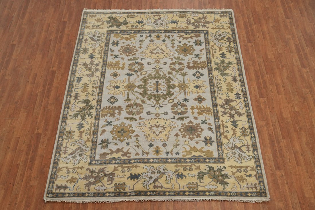 Handmade Floral Oushak Indian Area Rug 8x10