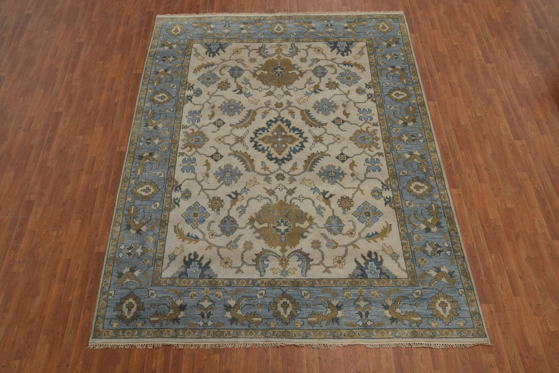 All-Over Floral Oushak Indian Area Rug 9x12