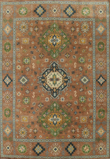 Geometric Kazak Indian Area Rug 8x10