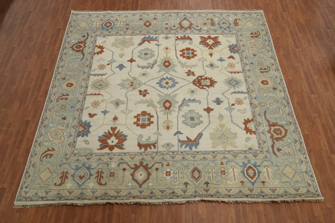 Handmade Oushak Indian Square Large Rug 12x12