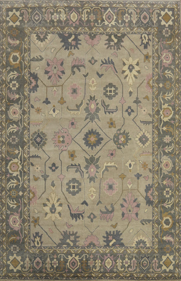 Handmade Wool Oushak Indian Large Rug 12x18