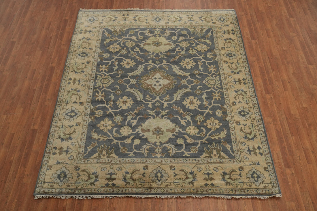 Floral Wool Oushak Indian Area Rug 8x10