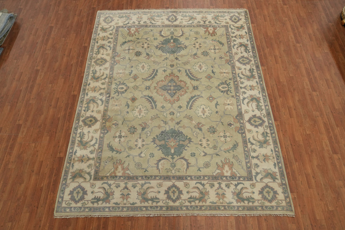 Handmade Floral Oushak Indian Area Rug 9x12