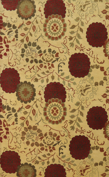 All-Over Floral Indian Area Rug 7x10