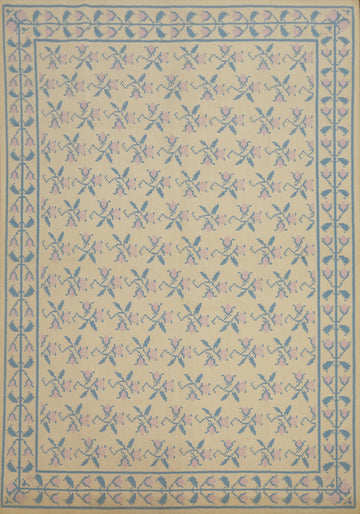 All-Over Flat Weave Kilim Durrie Area Rug 9x12