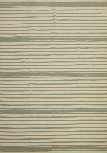 Striped Flat Weave Kilim Durrie Area Rug 9x12
