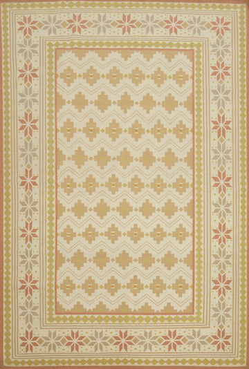 Flat Weave Kilim Durrie Geometric Area Rug 9x12