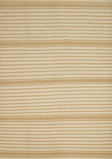 Striped Nomad Flat Weave Kilim Durrie Area Rug 9x12
