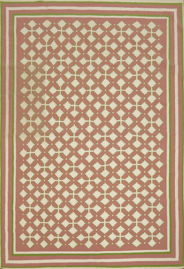 All-Over Geometric Flat Weave Kilim Durrie Area Rug 9x12