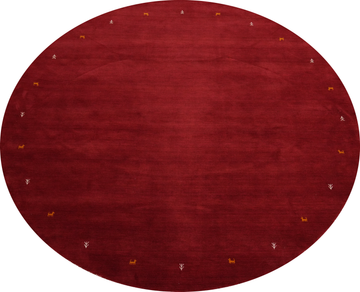 Tribal Gabbeh Red Round Area Rug 10x10
