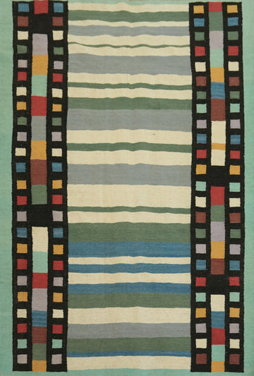 Striped Wool Kilim Oriental Rug 5x7