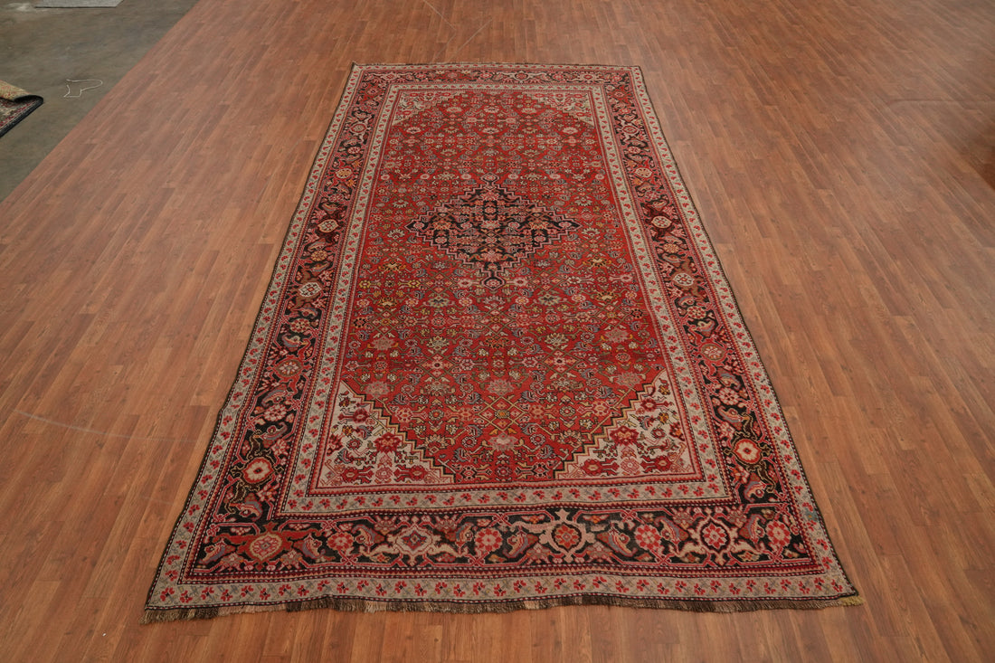 Pre-1900 Vegetable Dye Bidjar Persian Area Rug 7x12