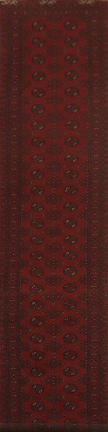 Tribal Red Balouch Afghan Runner Rug 3x19