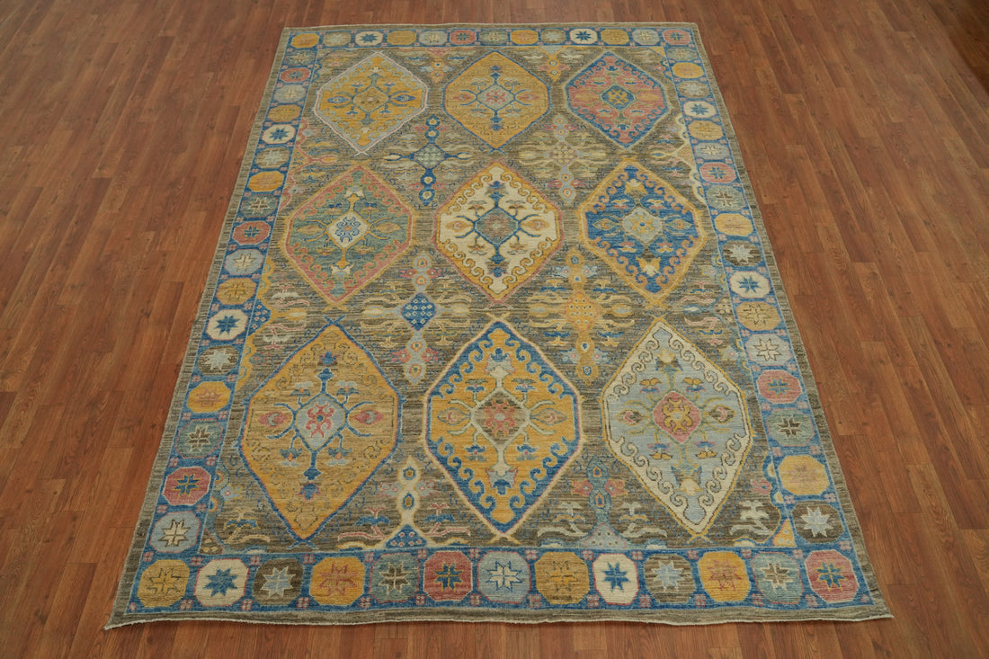 Handmade Wool Oushak Vegetable Dye Area Rug 7x9