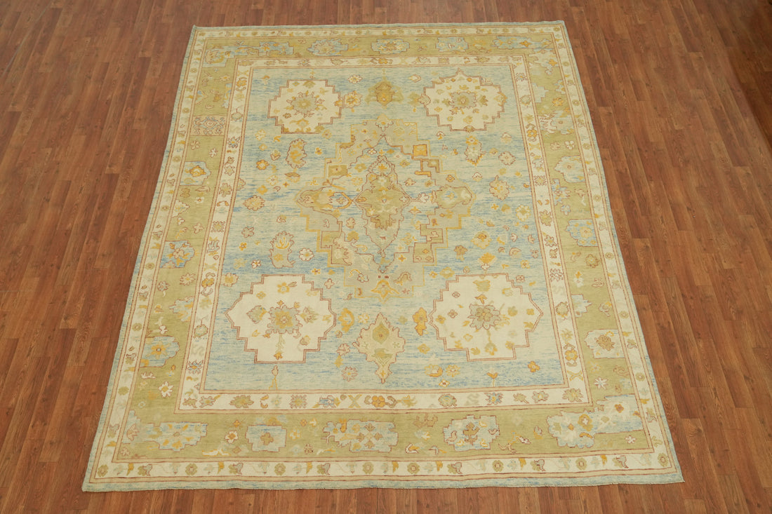 Vegetable Dye Wool Oushak Turkish Area Rug 8x10