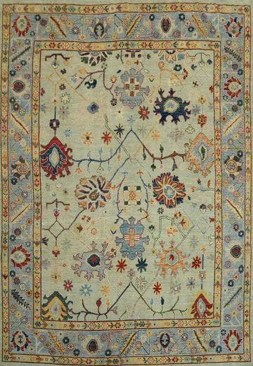 Handmade Wool Oushak Vegetable Dye Area Rug 8x10