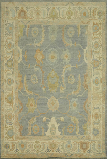 Vegetable Dye Wool Oushak Turkish Large Rug 10x14