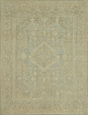 Vegetable Dye Wool Oushak Turkish Area Rug 8x10