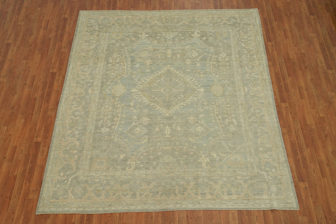 Vegetable Dye Wool Oushak Turkish Area Rug 8x10