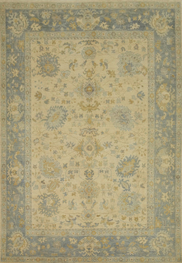 Handmade Wool Oushak Turkish Area Rug 9x12