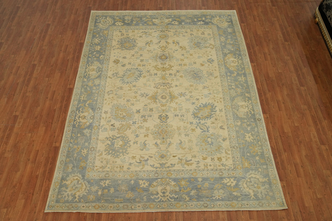 Handmade Wool Oushak Turkish Area Rug 9x12