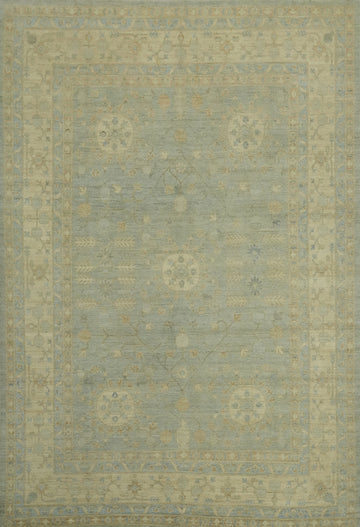 Vegetable Dye Wool Oushak Turkish Area Rug 9x12